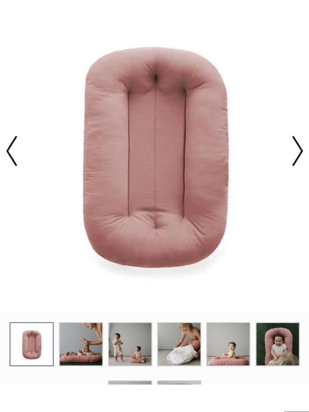 Snuggle Me Plush Infant Lounger in Dusty Rose – Soft Support Nest